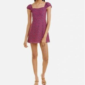 French Connection Cap Sleeve Floral Mini Dress